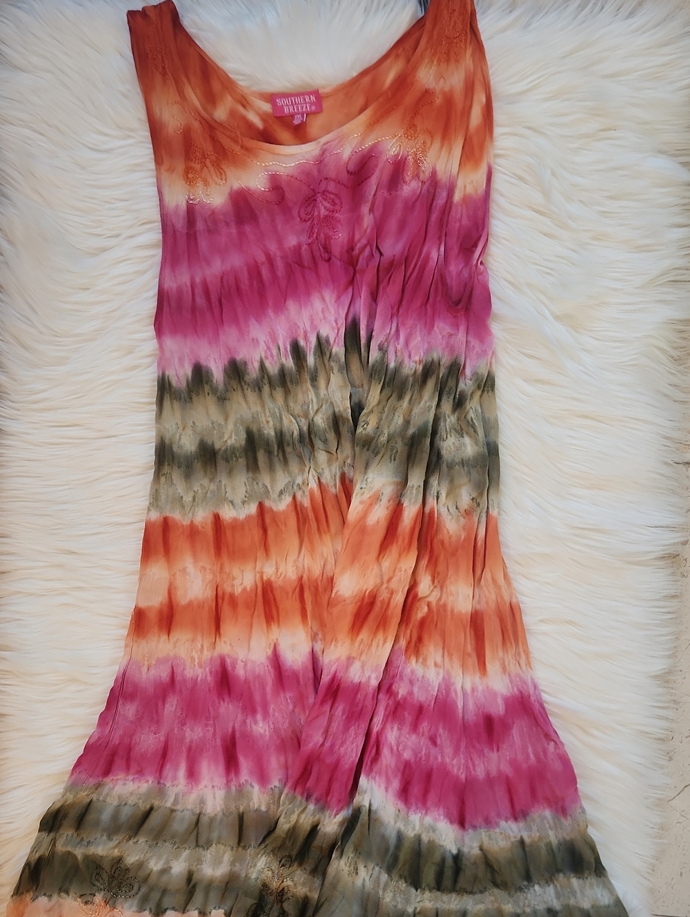 Southern Breeze Tie-Dye Swimsuit Coverup Dress  - Women Size: OSFA